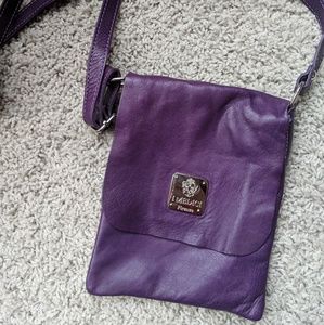 I Medici purple leather crossbody